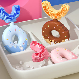 Children's U-Shaped Silicone Soft Bristle Donut Toothbrush