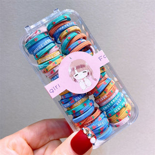 60Pcs Colorful High Elastic Rubber Band for Baby Girl