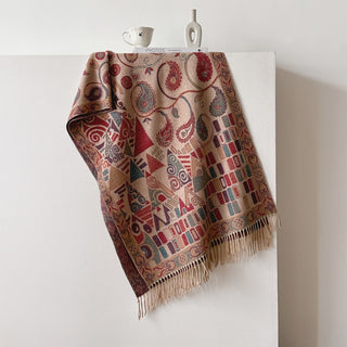 Women's Retro Style Versatile Design Thick Warm Winter Shawl
