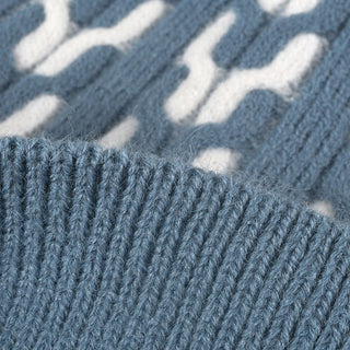 Color-block velvet thickened winter woolen hat