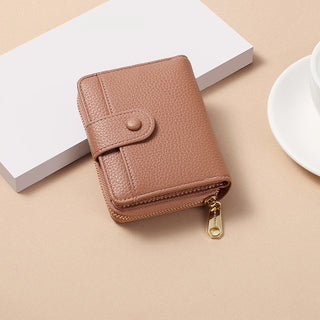 Compact and Handy PU Multi Chamber Coin Purse for Women