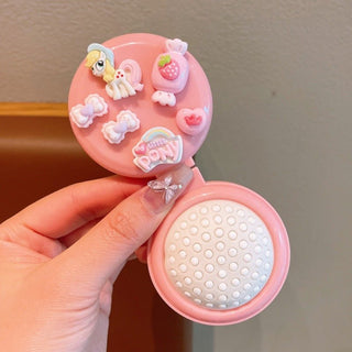 Children's Folding Air Cushion Mini Massage Comb With Mirror