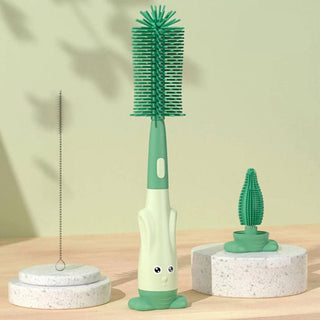 3 in 1 Exclusive Portable Bottle Cleaning with Special Nipple and Straw Cleaning Brush