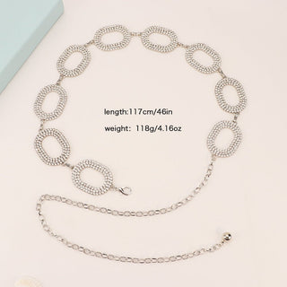 Crystal Partywear Rhinestone Waist Chain for Female