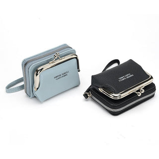 Women's Thin Compact Clutch Style Coin Purse Wallet