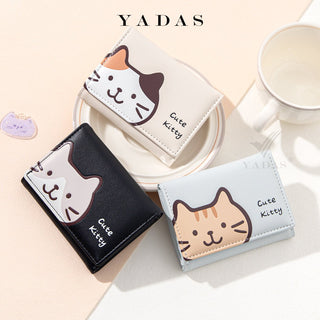 YADAS Cute Multipurpose PU Trifold Coin Wallet for Ladies