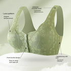 Korean style Seamless Front Open Button Comfortable Padding Bra