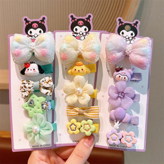 Children's Cute Floral and Bow Colorful Hairpin Hairclip