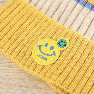 Korean Style Smiley Cute Furrball Winter Beanie Hat