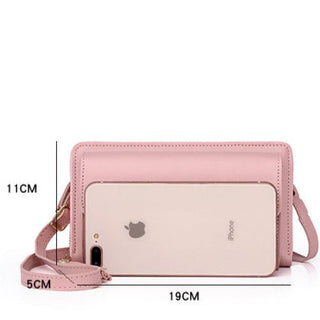 Compact Style PU Shoulder Messenger Bag for Female