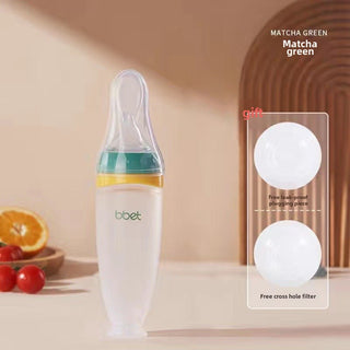 BBET Brand Baby Silicone Rice Paste Spoon Feeding Bottle