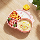 Dino Shaped Children's Silicone Compartment Feeding Plate