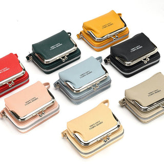 Women's Thin Compact Clutch Style Coin Purse Wallet