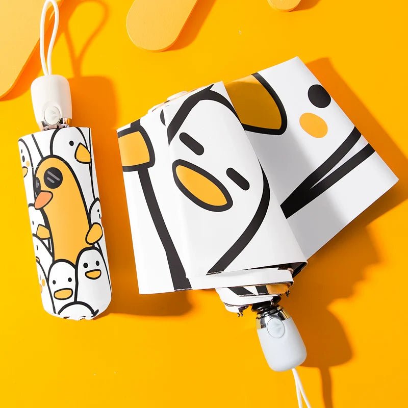 Cool duck small portable five-fold automatic all season umbrella