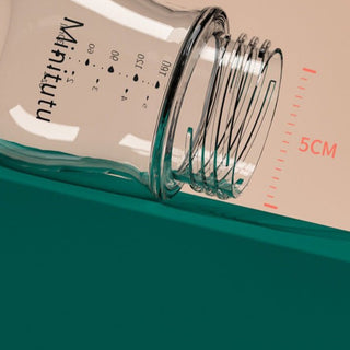Minitutu Brand Wide Diameter Glass Feeding Bottle For Baby