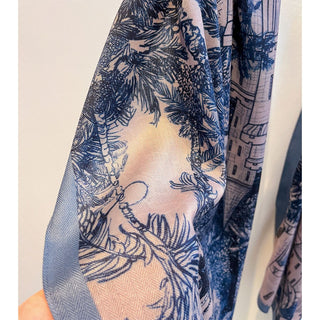 Women's Casual Both Side Printed Retro Style Viscose Scarf