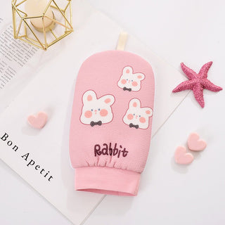Gloves Style Double Sided Rubbing Bath Towel Scrubbing for Kids