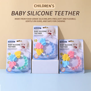 Circle Shaped Silicone Chewing Soothing Baby Teether