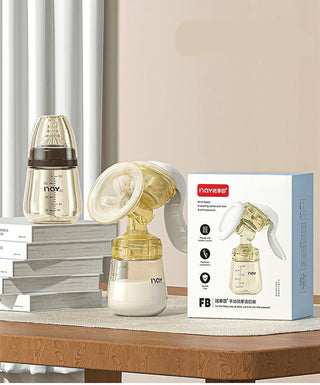 Noair Brand Premium 2 in 1 Manual Breast Pump with Fedding Bottle