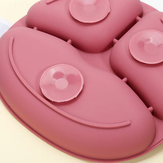 Infant integrated compartment Anti Slip Silicon Dine Plate for Children