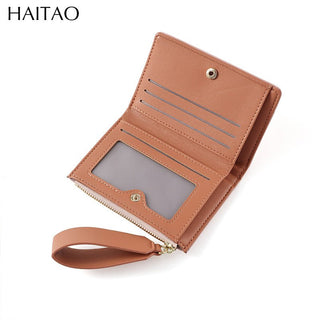 Women's High Quality Solid Color Zipper Coin Purse Card Holder Wallet