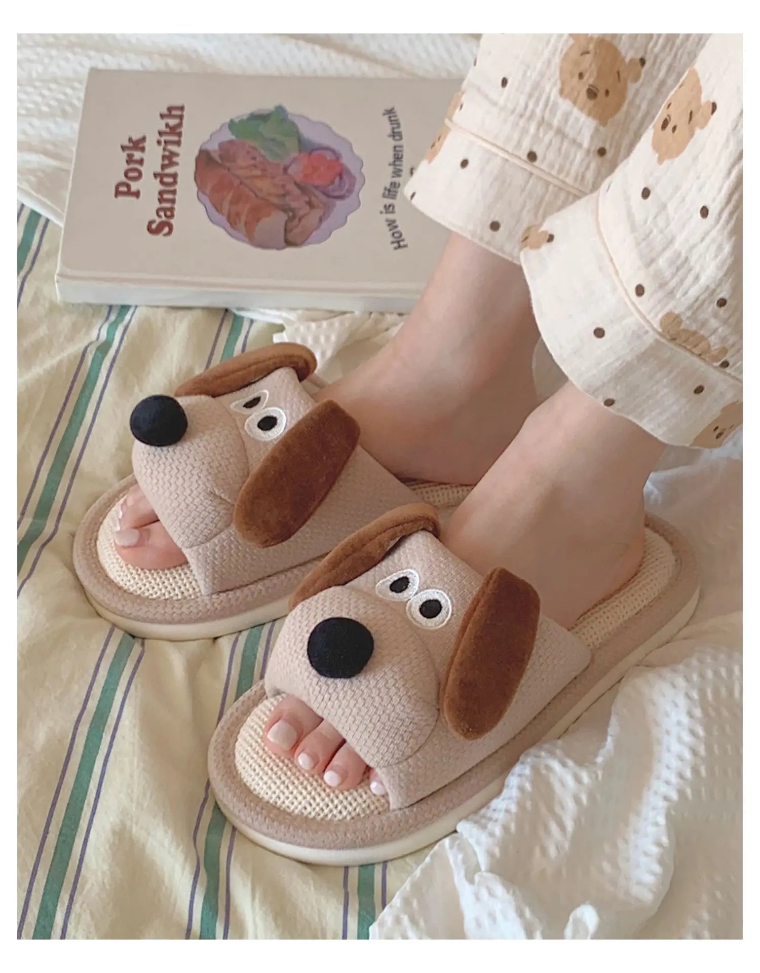 Cute Puppy Design High-Quality Indoor Slippers