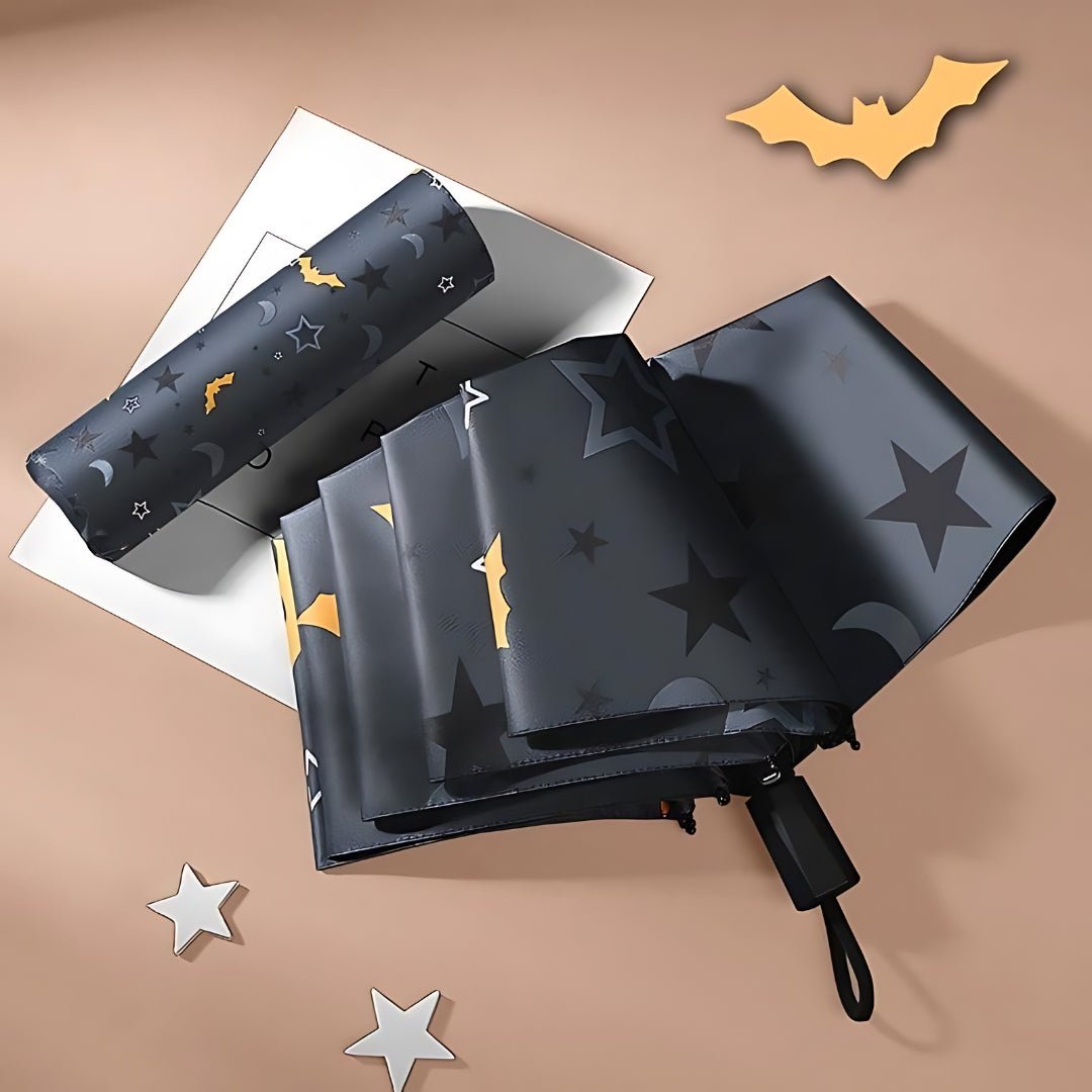 Starry Sky Three-fold eight-bone ultralight pencil umbrella for all season