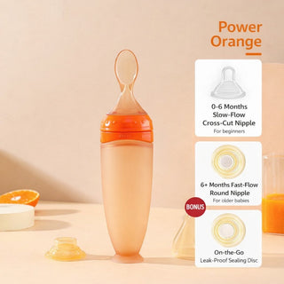 BBET Premium Quality Silicone Rice Paste Spoon Feeding Bottle for Kids