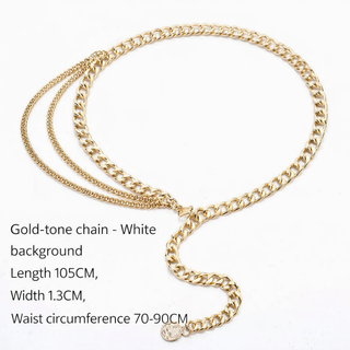 Multi Layered Metal Chain Waist Belt for Women
