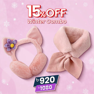 Cold Protection Cute Flower Plush Folding Earmuffs