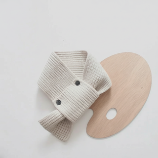 Korean Version of Children's Button Cross Knitted Winter Muffler