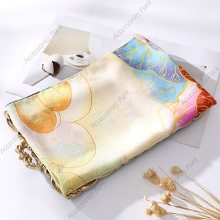Summer Friendly Comfortable Colorful Stylish Satin Silk Scarf