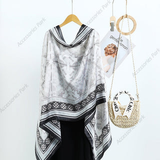 Ethnic-style Satin Silk Scarf for Women