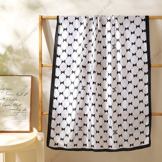 Fashionable New Bow Design Women's Satin Silk Scarf