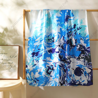 Multicolor Printed Summer Friendly High-Quality Satin Silk Scarf