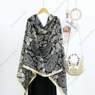 Premium Quality Ethnic Design Comfortable Luxury Satin Silk Scarves