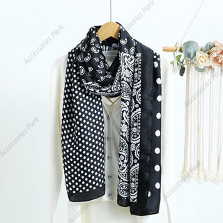 Polka Dot Fashionable Silky Smooth Women's Satin Silk Scarf