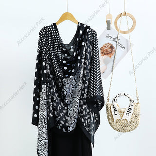 Polka Dot Fashionable Silky Smooth Women's Satin Silk Scarf