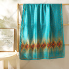 Ethnic Indian Style Peacock Design Premium Silk Scarf