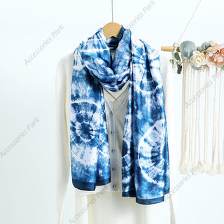 Tie Dye Design Printed Premium Satin Silk Scarf