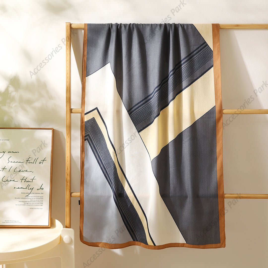 Royal Pattern Elegant Design Color-Blocked Luxury Women's Viscose Scarf