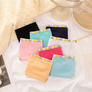 Solid Color Striped Design, Flexible Comfortable Panties