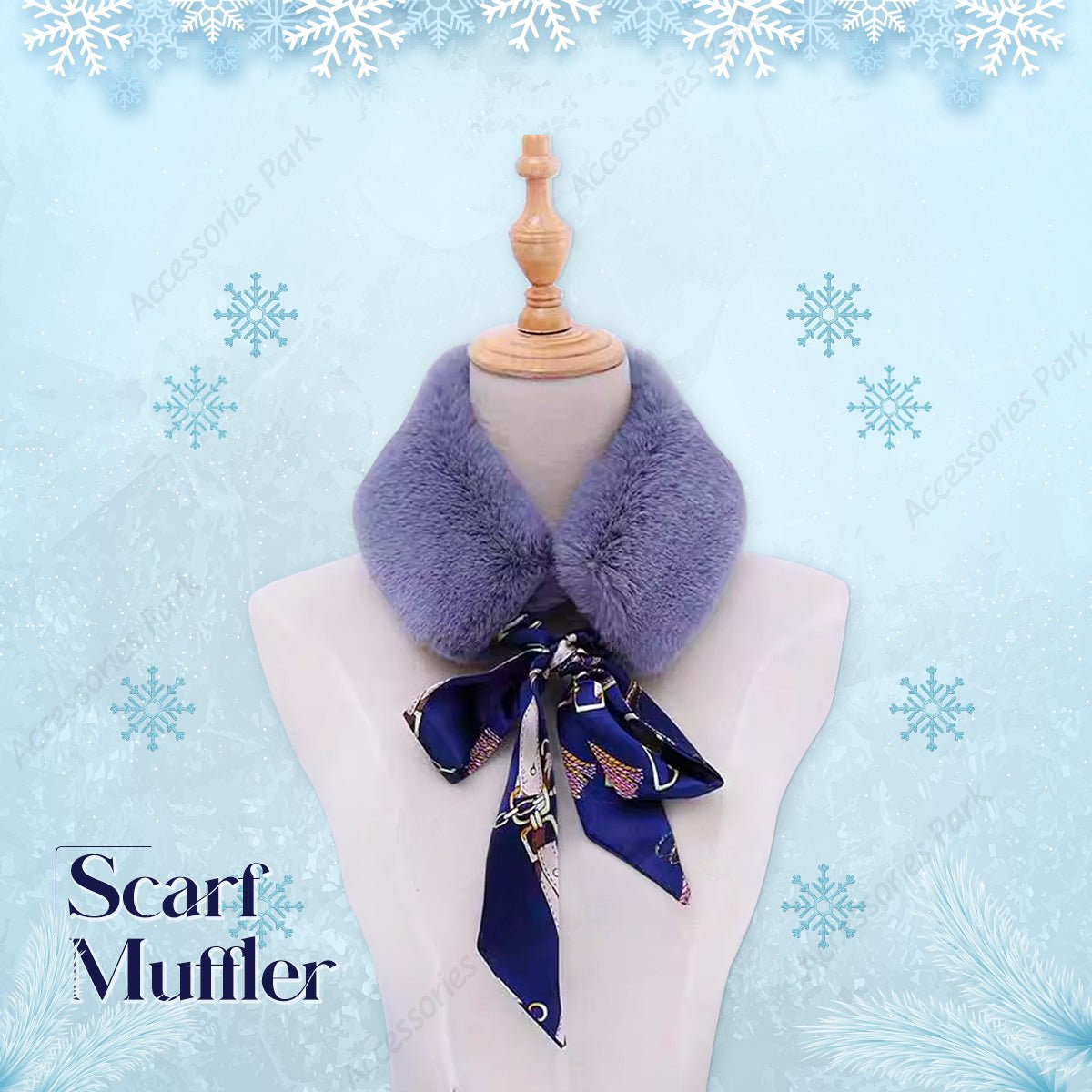 Luxury Faux Fur Neck Collar Scarf Muffler for Women