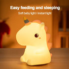 Rechargeable  Unicorn Cute Silicone LED Touch Night Light  Lamp for Gifts