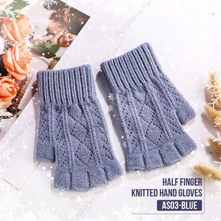 Women's Half Finger Knitted Hand Gloves