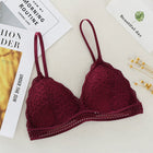 French Lace Adjustable Thin Section Deep V Triangle cup Female Bra