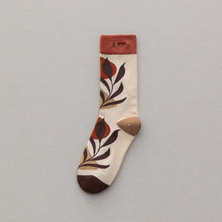 Trendy Long Tube Embroidery Couple Socks
