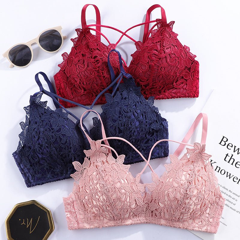 Embroidered Lace Thin seamless underwear Women's Bra