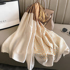 Korean version Geometric Pattern Printed Silky Smooth Scarves