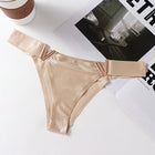 European Style Seamless Ice Silk Women's V-shaped Waist Breathable Panties.